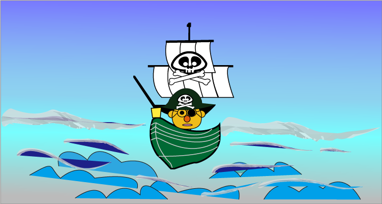 海賊船自画顔